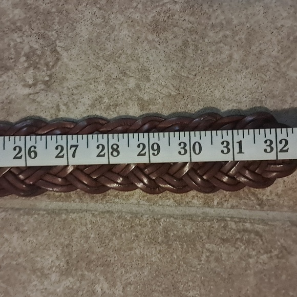 Women Braided Genuine Wide Leather Buckle Belt Made in Turkey Boho Size S - Picture 7 of 8